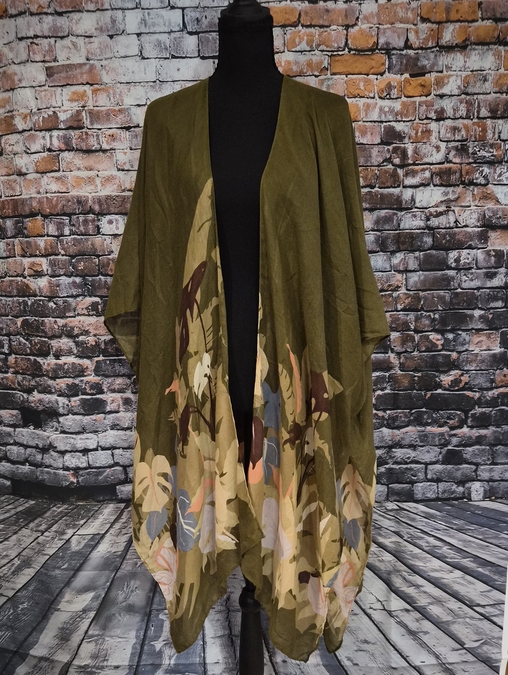Sonoma Olive Floral Layered Wrap - Picture 1 of 11